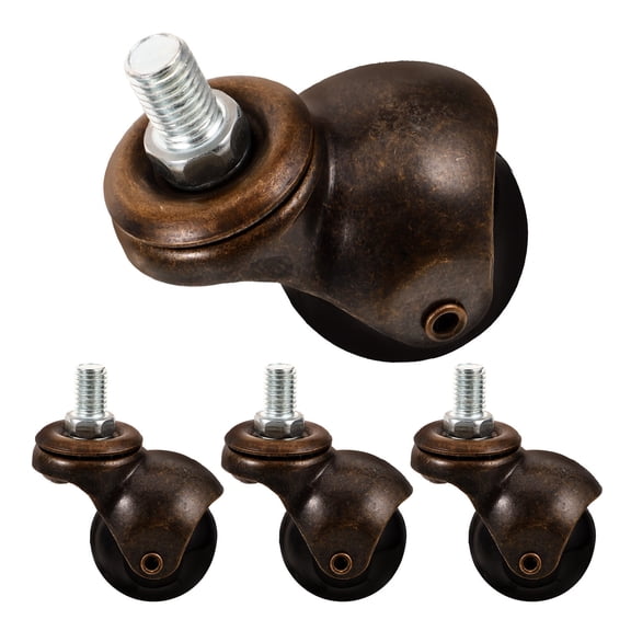 MOKKHNB 4-Pack Heavy Duty Chair Caster Wheels Replacement for Hardwood Floors with Locking Swivel Function