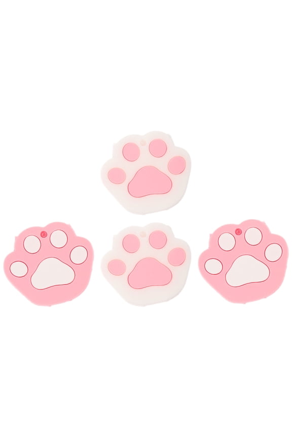 4Pcs Keychain Protector Cute Key Cover Assorted Color Cat Claw Shaped Protection for Girls