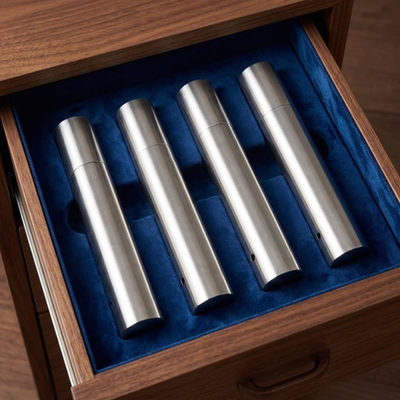 MOKKHNB 4Pcs Metal Cylinder Birth Certificate Holder with Easy Access Lid for Home Storage