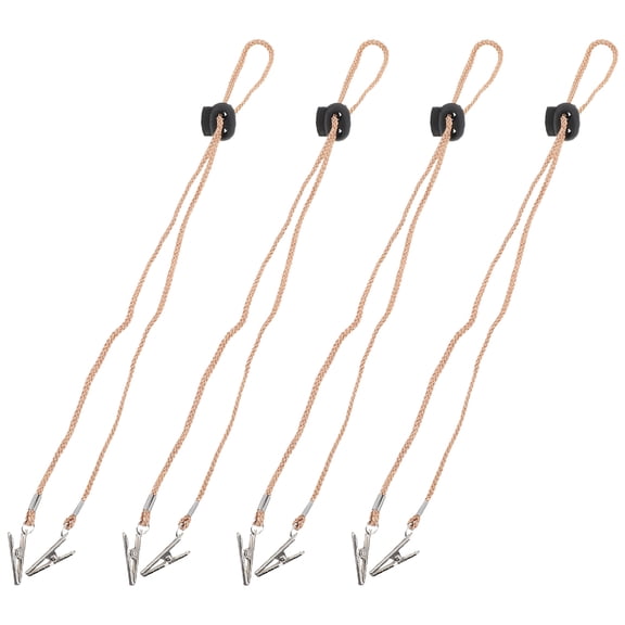 MOKKHNB 4Pcs Multifunctional Napkin Clips for Cloth Napkins Adjustable Portable Outdoor Use Beige