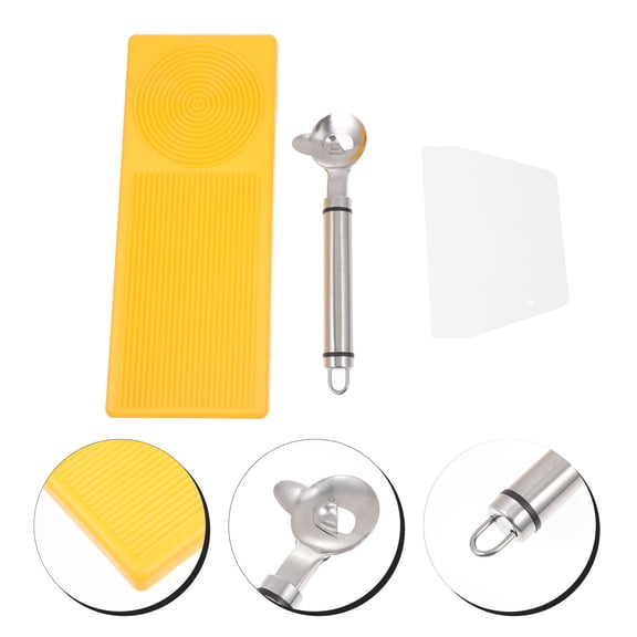 MOKKHNB 4-Piece Homemade Pasta Maker Set with Rolling Pin, Noodle Cutter, Macaroni Plate for Italian Pasta