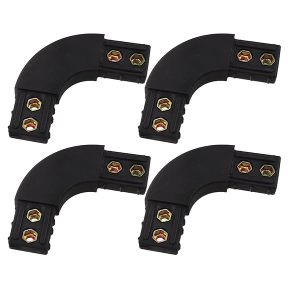 MOKKHNB 4Pcs Plastic Bed Slat Frame Hardware Black Furniture Pipe Joint Brackets for Home