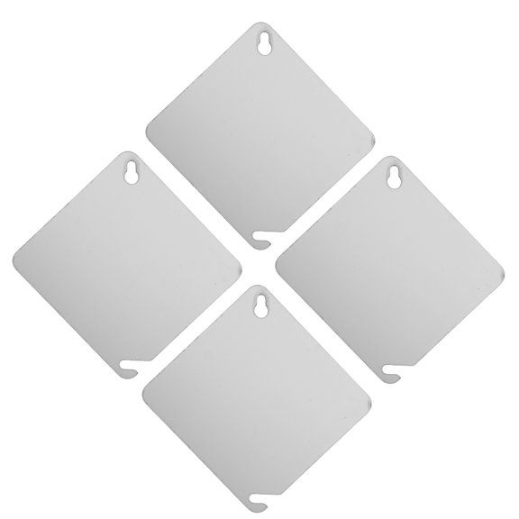 MOKKHNB 4-Pack Plated Metal Electrical Panel Cover Plates with Blank for Custom Labeling and Easy Identification