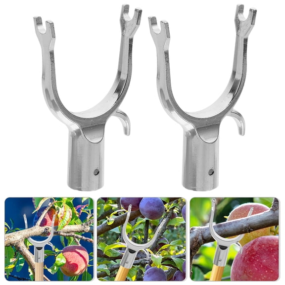 MOKKHNB 4Pcs Plated Silver Metal Tree Branch Holder Kit for Leaning Fruit Tree Support and Orchard Use