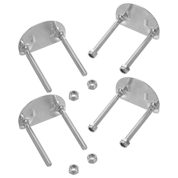 MOKKHNB 4Pcs Plated Silver Roller Skate Repair Parts Double Row Base Hardware for Indoor Outdoor Use