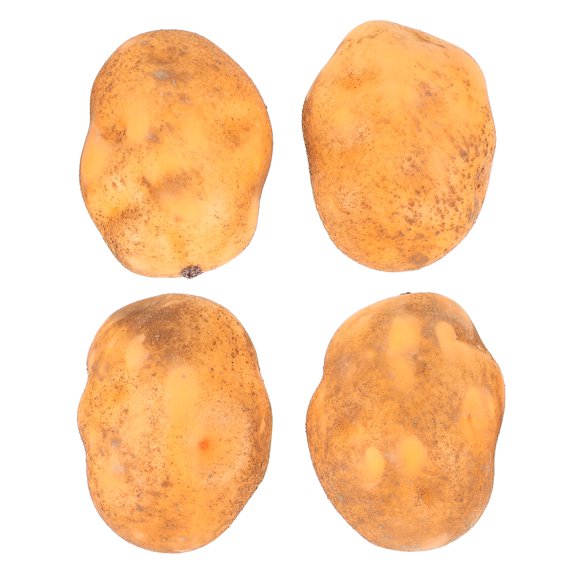 MOKKHNB 4Pcs Realistic Foam Potato Props Orange Simulated Vegetable Decoration for Displays