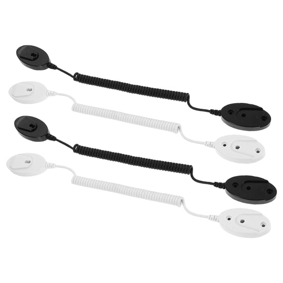 MOKKHNB 4-Pack Remote Control Tether with Self-Adhesive Wall Hooks, Retractable Security Cable Holder for Home Organization