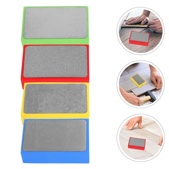 MOKKHNB 4Pcs Sanding Block Kit Grit Assorted Color For Ceramic Tile Stone Glass Polishing