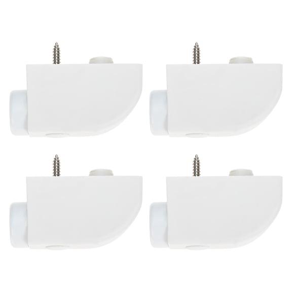 MOKKHNB 4Pcs Sliding Sash Stopper White Window Lock for Home Sliding Doors with Ventilation Feature
