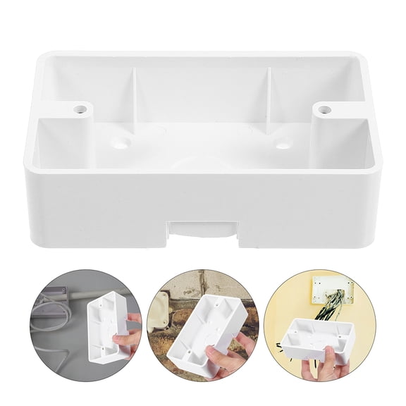 MOKKHNB 4Pcs Surface Mount Plastic Electrical Power Outlet Box Weatherproof White
