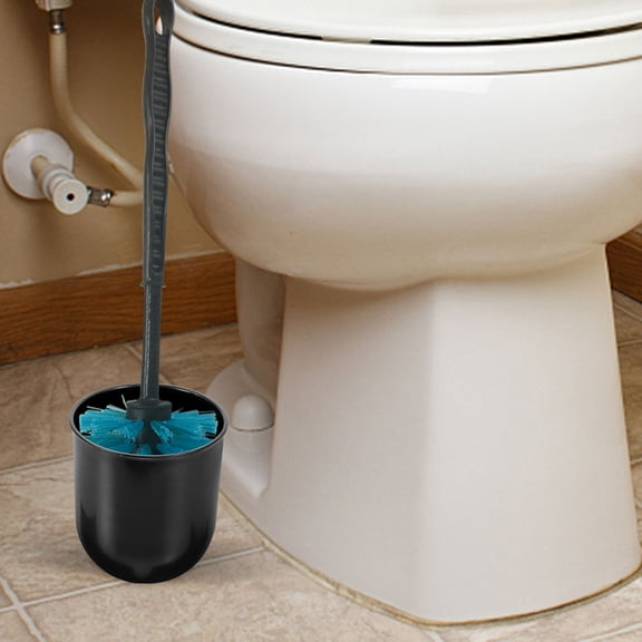 MOKKHNB 4Pcs Toilet Plunger Holder and Brush Stand with Black Round Bottom for Versatile Bathroom Use