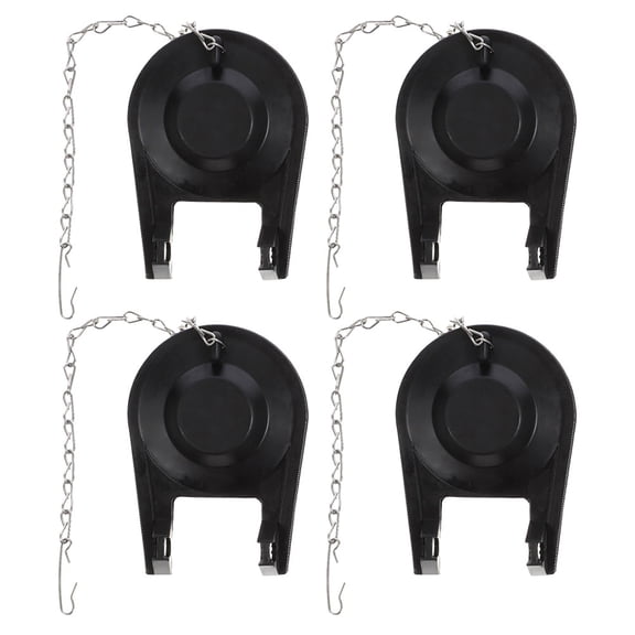 MOKKHNB 4Pcs Toilet Tank Flapper Replacement Kit with Chain for Easy Installation and Water Saving Black