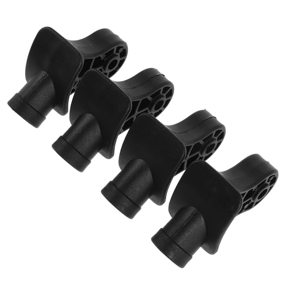 MOKKHNB Black Reinforced Luggage Caster Bracket, Heavy Duty, Easy Install, for Repair, 4Pcs