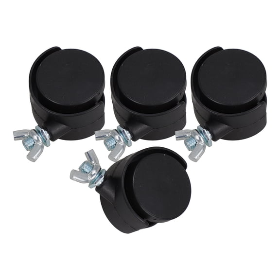 MOKKHNB 4Pcs Utility Cart Wheels Black Stem Caster Wheels for Easy Mobility and Secure Base