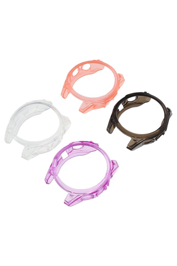 4-Pack Clear TPU Watch Screen Protector Film with Shockproof Protective Cover for Smartwatches