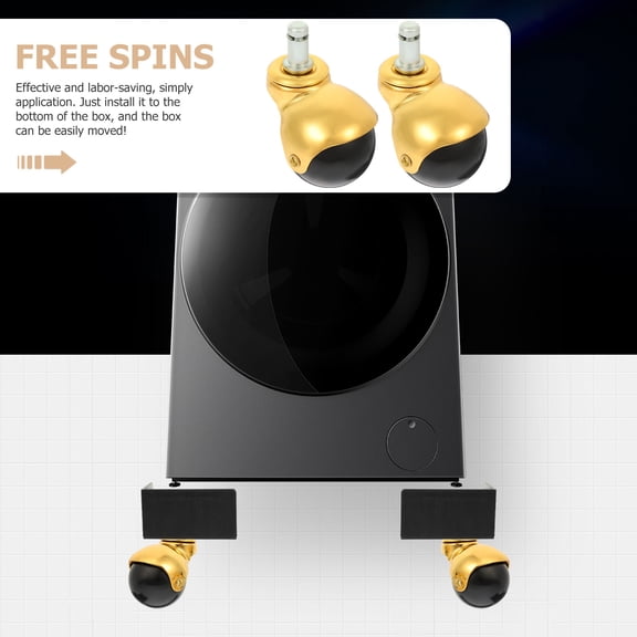 MOKKHNB 4Pcs Wear-Resistant Ball Casters for Furniture Legs Golden Color Easy Installation