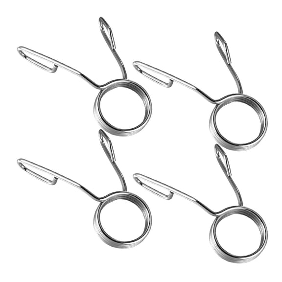 MOKKHNB 4Pcs Wear Resistant Plated Silver Bar Spring Locks Barbell Collars for Sports and Fitness