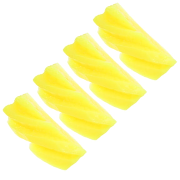 MOKKHNB 4Pcs Simulated Pineapple Slices PVC Artificial Fruit for Kitchen and Home Decor