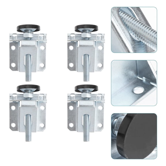 MOKKHNB Set of 4 Adjustable Steel Table Levelers with Finish for Furniture Stability and Height Adjustment