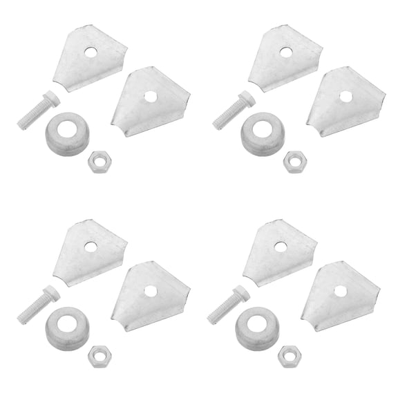 MOKKHNB Base Station Lightning Clamp Plated Silver Stainless Steel Narrow Space Mounting 4Sets