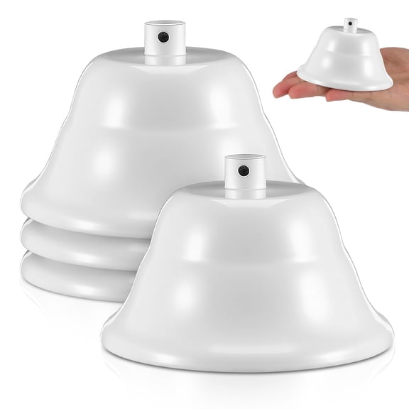 MOKKHNB 4-Pack White Ceiling Light Cover Plates Compatible with European Sheepskin and Crystal Chandeliers