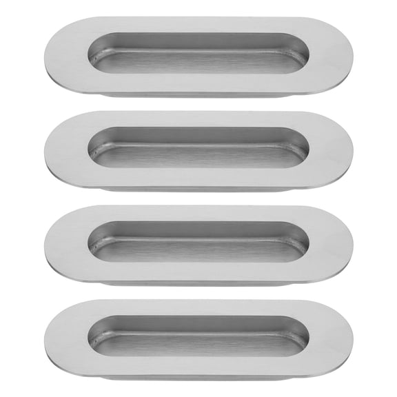 MOKKHNB 4pcs Recessed Flush Door Pull Stainless Steel Abrasion Resistance for Drawers