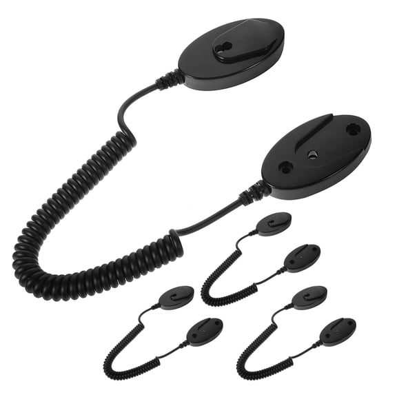 MOKKHNB 4pcs Remote Tether In Black Plastic For TV Remotes At Office Use