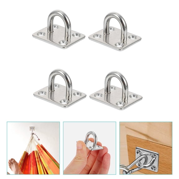 MOKKHNB 4pcs U Shaped Ceiling Hook Stainless Steel for Kitchen Heavy Duty Use