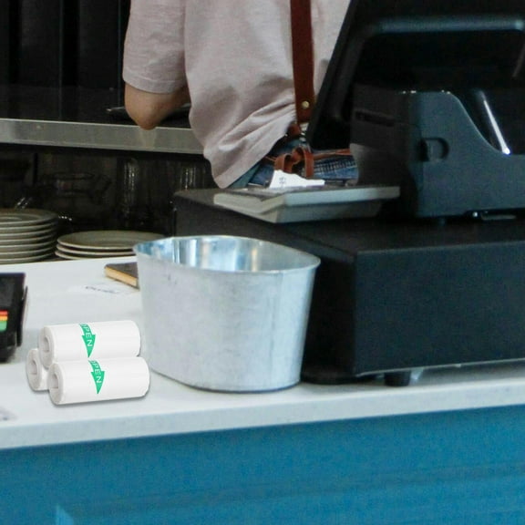 MOKKHNB 5 Rolls White Thermal Printing Paper for Bank Receipts, Memo Notes, Cash Register Rolls