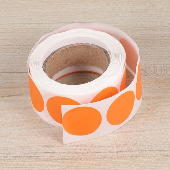 MOKKHNB 500Pcs Orange Round Label Sticker for Decoration on Kitchen School Yard Sale Items
