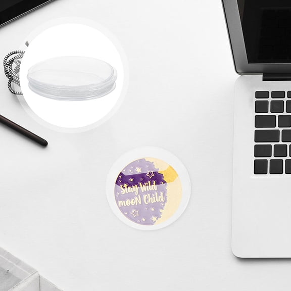 MOKKHNB 50Pcs Clear Plastic Round Badge Protector Covers with Durable PVC for 58Mm Buttons