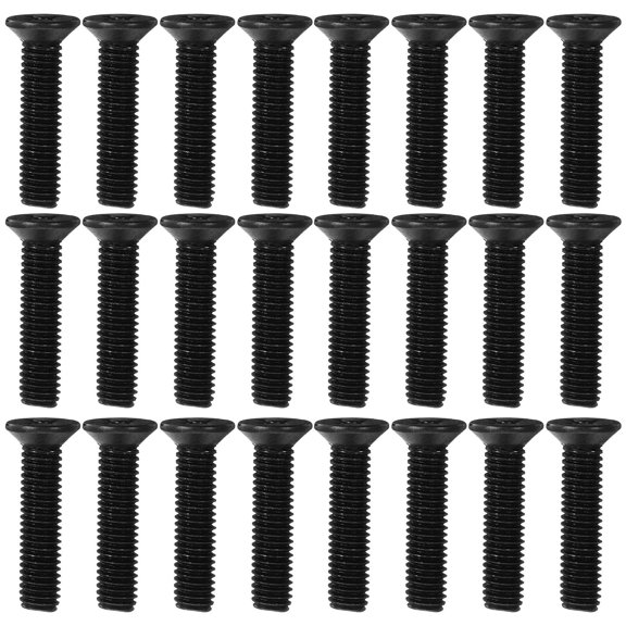 MOKKHNB 50Pcs Drill Bolt Fastener Set Black Steel Threaded Screws for Power Tools Replacement