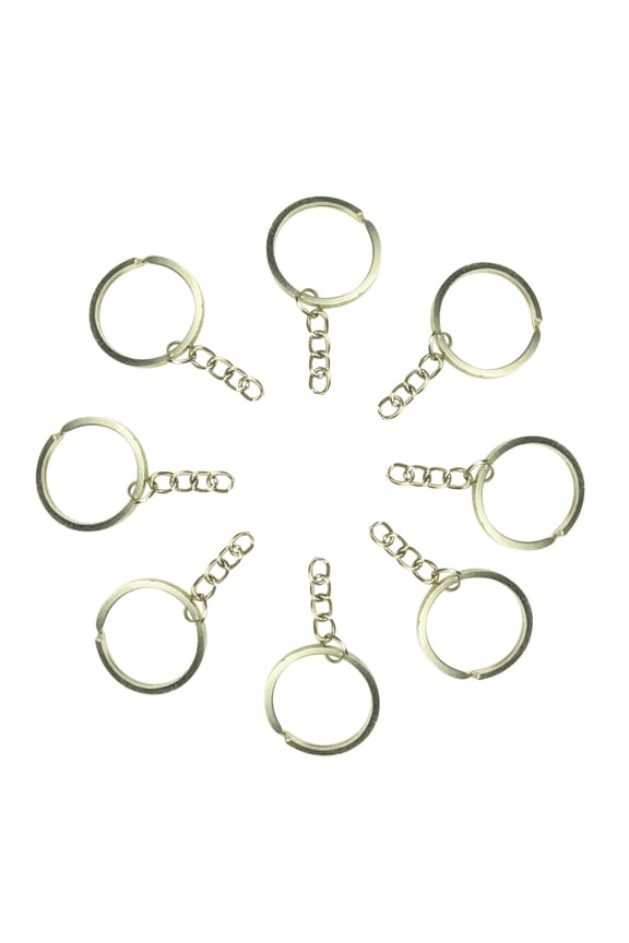50Pcs Finely Crafted Golden Key Ring Chain Stylish and Durable Accessory