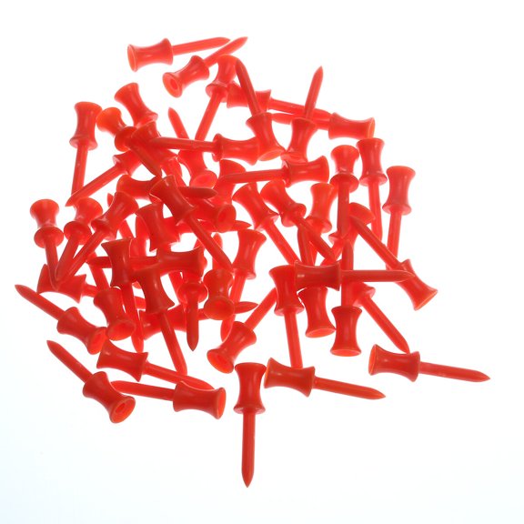 MOKKHNB 50Pcs Orange Plastic Castle Tees for Golf Practice 48Mm Consistent Step Height