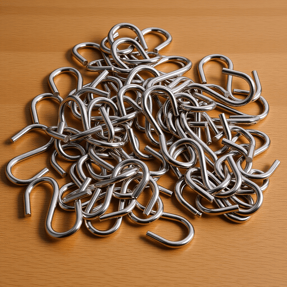 MOKKHNB 50Pcs Plated Silver Metal S Hooks for Hanging Tags Pendants and Craft Decorations