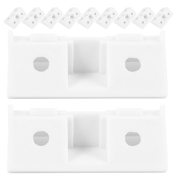 MOKKHNB Thickened White Plastic Corner Brackets for Cabinets and Bookshelves 50Sets