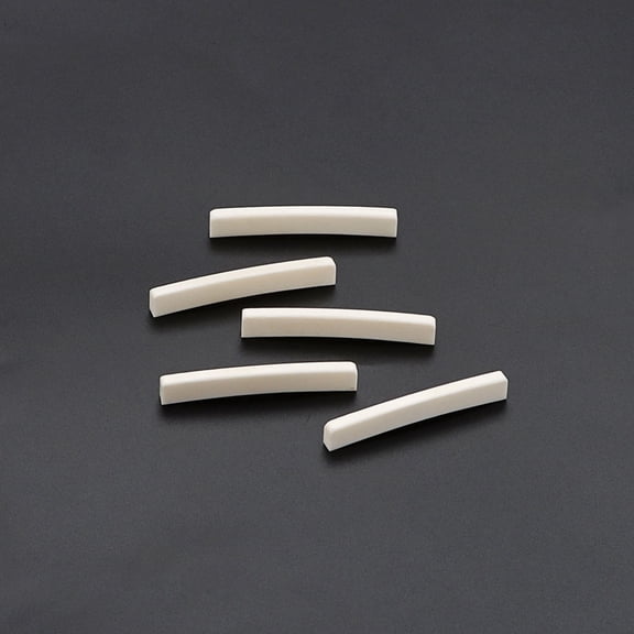 MOKKHNB 5Pcs Ivory Guitar Bone Nut Set Sturdy Material for Electric Bass Acoustic Guitar Accessories