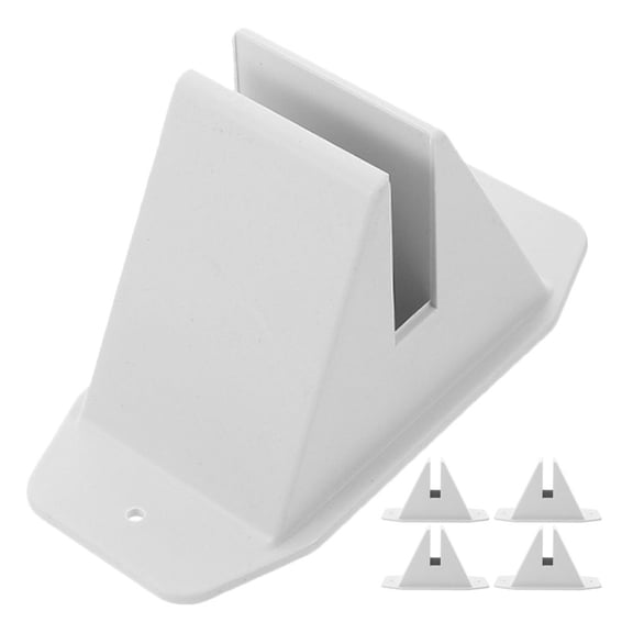MOKKHNB 5Pcs Plastic Mail Post Base Bracket White for Home Fence with Smooth Surface and Safe Design