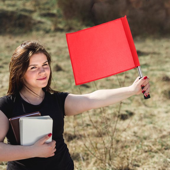 MOKKHNB 5Pcs Sports Referee Flags with Durable Polyester Fabric for Precise Signaling and Training