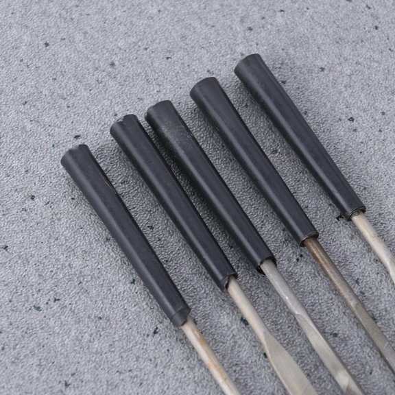 MOKKHNB 5Pcs Wood Rasp File Set with Anti Skid Handle for Precise Controlled Shaping Black
