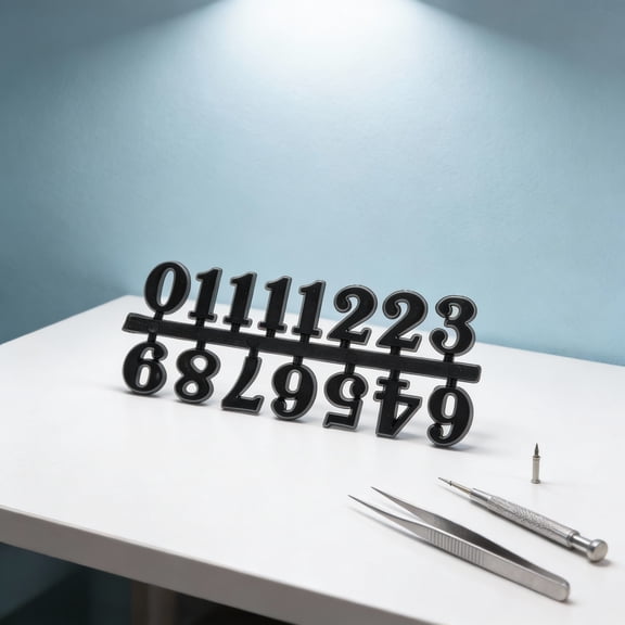 MOKKHNB 5Sets Black Clock Numerals Kit Easy to Use Replacement Arabic Number Set