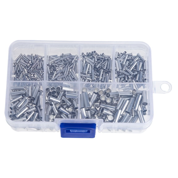 MOKKHNB 600Pcs Ferrule Crimping Kit Plated Silver Wire End Ferrules Strong Mechanical Damage Resistance