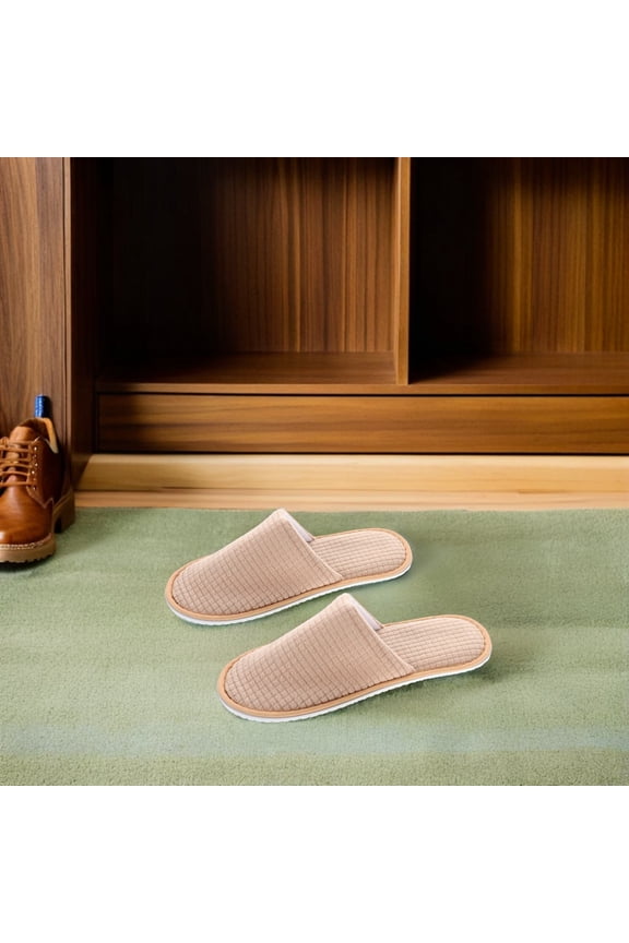 6Pairs Folding Travel Guest Slippers Warm Washable Unisex House Shoes for Home and Hotel