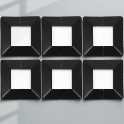 MOKKHNB 6Pcs Black Split Post Base Cover Skirt for Porch Column Or Deck Post Decorative Fence Parts