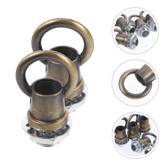 MOKKHNB 6Pcs Ceiling Hook for Hanging Pendant Light Chocolate M10 Threaded Eye Bolt Replacement