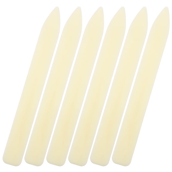 MOKKHNB 6-Pack Plastic Bone Folder Paper Folding Tools for Origami, Scrapbooking, and Craft Projects in Beige