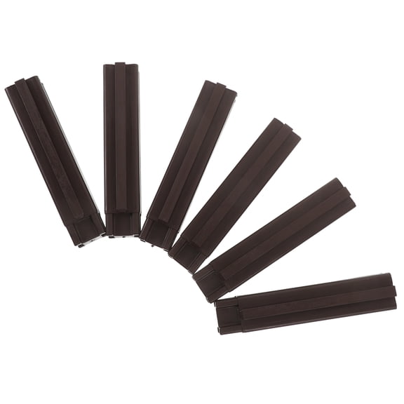 MOKKHNB 6Pcs Durable Plastic Outdoor Planter Stand Legs for Garden Bed Foot Replacement in Coffee