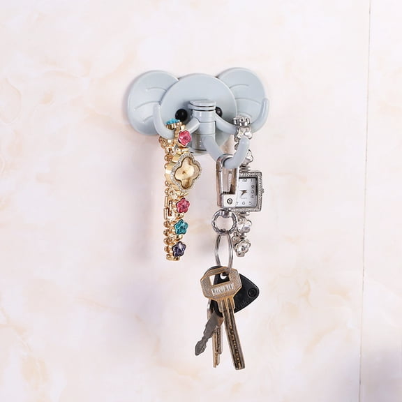 MOKKHNB 6Pcs Elephant Shape Household Hanging Hooks for Home Kitchen and Bathroom Use