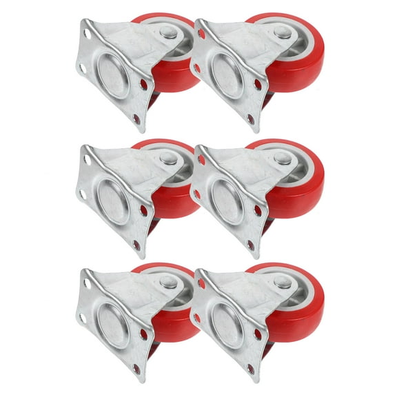 MOKKHNB Mini Fixed Caster Wheels Caster Wheels ABS Silent Operation Home 6pcs