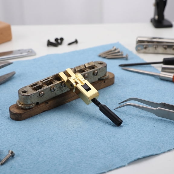 MOKKHNB 6Pcs Locking Tremolo Bridge Kit for Electric Guitar Double Locking System Plated Gold Finish